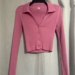 Aerie Pink V-Neck Sweater